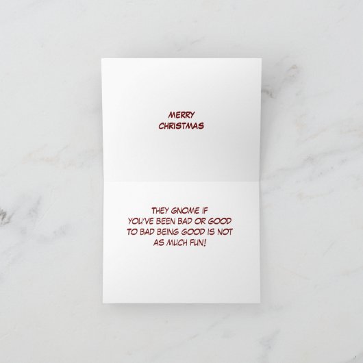 **MERRY CHRISTMAS NEIGHBOR** GNOME-SPASS-KARTE KARTE (Innenseite)