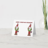 **MERRY CHRISTMAS NEIGHBOR** GNOME-SPASS-KARTE KARTE (Vorderseite)