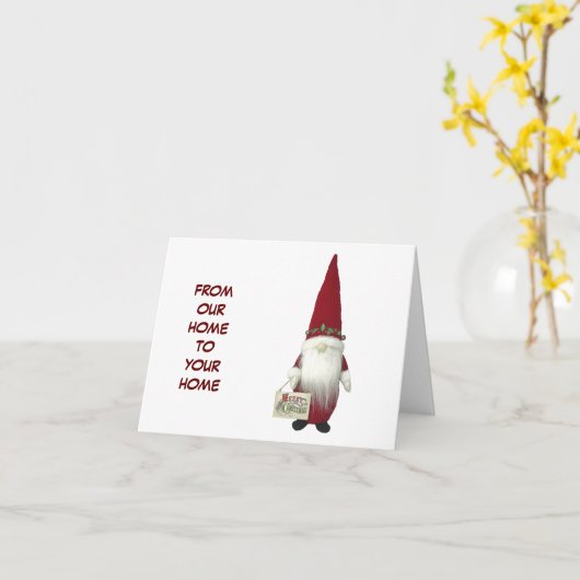**MERRY CHRISTMAS NEIGHBOR** GNOME-SPASS-KARTE KARTE (Gelbe Blume)
