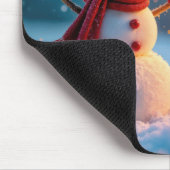 Merry Christmas Neon Sign With Snowman Mousepad (Ecke)