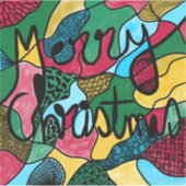 MERRY CHRISTMAS NEUROGRAPHIC & BLACK LINIE AUFKLEBER (Vorderseite)