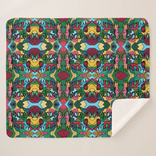 MERRY CHRISTMAS NEUROGRAPHIC & BLACK LINIE SHERPADECKE (Vorderseite (Horizontal))