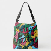 MERRY CHRISTMAS NEUROGRAPHIC & BLACK LINIE TRAGETASCHEN MIT LANGEN TRÄGERN (Vorderseite)