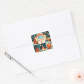 Merry Christmas New Year 2026 Quadratischer Aufkleber (Umschlag)