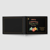 Merry Christmas New Year Business Logo Custom Gästebuch (Voll)