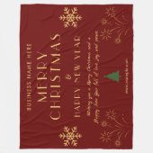 Merry Christmas New Year Festive Celebration Fleecedecke (Vorderseite)