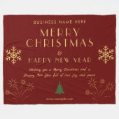 Merry Christmas New Year Festive Celebration Fleecedecke (Vorderseite (Horizontal))