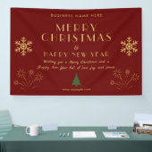Merry Christmas New Year Festive Celebration Party Banner (Messe)
