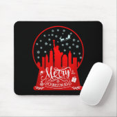 Merry Christmas New York Skyline In Snow Globe Sno Mousepad (Mit Mouse)