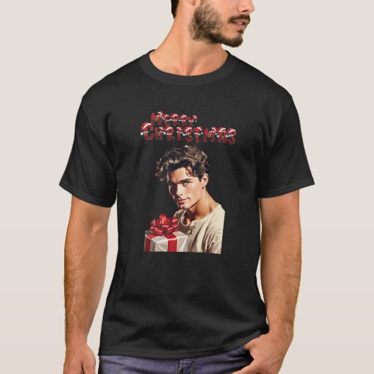 Merry Christmas Nice Cute Handsome and Naughty Man T-Shirt (Vorderseite)