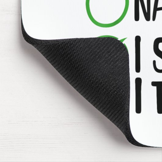 Merry Christmas Nice Naughty I Swear I Tried Xmas Mousepad (Ecke)