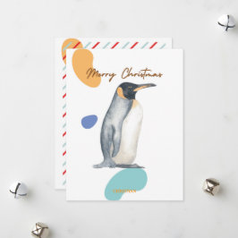 MERRY CHRISTMAS NIEDLICH KIDS PINGUIN VINTAG FEIERTAGSKARTE