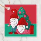 MERRY CHRISTMAS | Niedliche Feiertagsgnomen Geschenkanhänger (Vorderseite)