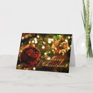 Merry Christmas Night Tree Custom Script Feiertagskarte