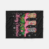 Merry Christmas Nk Cowboy Boots Pajamas Pjs Xmas W Fleecedecke (Vorderseite (Horizontal))