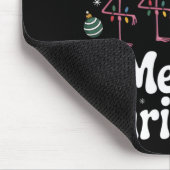 Merry Christmas Nk Flamingo Santa Hat Xmas Light T Mousepad (Ecke)