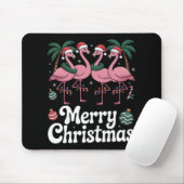 Merry Christmas Nk Flamingo Santa Hat Xmas Light T Mousepad (Mit Mouse)
