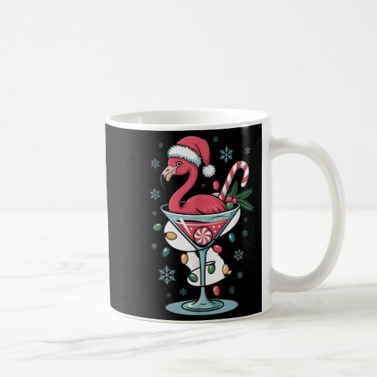 Merry Christmas Nk Flamingo Wine Drinking Lights X Kaffeetasse (Rechts)