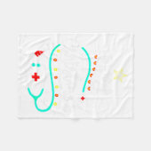 Merry Christmas Nurse Doctor Stethoscope Christmas Fleecedecke (Vorderseite (Horizontal))