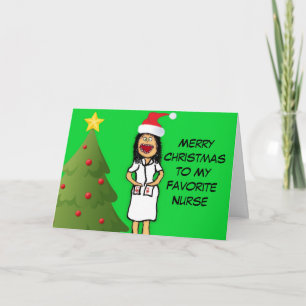 Merry Christmas Nurse Feiertagskarte