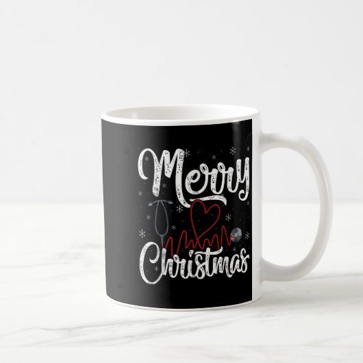Merry Christmas Nurse Nursing Stethoscope,  Kaffeetasse (Rechts)