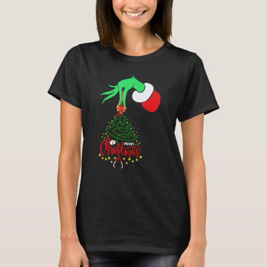 Merry Christmas Nurse Stethoscope Christmas Tree B T-Shirt (Vorderseite)