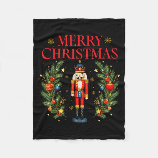 Merry Christmas Nutcracker Ballet Festive Xmas Men Fleecedecke (Vorderseite)