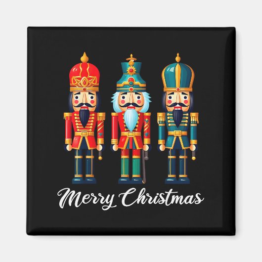 Merry Christmas Nutcracker Ballet Festive Xmas Men Magnet (Vorne)