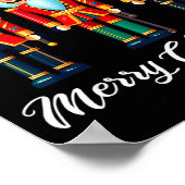 Merry Christmas Nutcracker Ballet Festive Xmas Men Poster (Ecke)