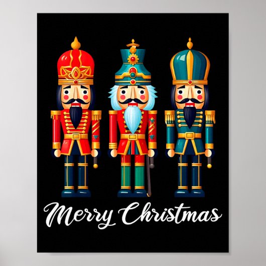 Merry Christmas Nutcracker Ballet Festive Xmas Men Poster (Vorne)