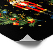 Merry Christmas Nutcracker Ballet Festive Xmas Men Poster (Ecke)