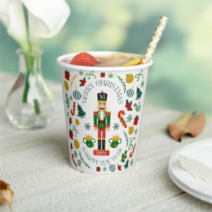 Merry Christmas Nutcracker kundenspezifische Monog Pappbecher