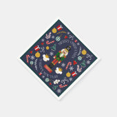 Merry Christmas Nutcracker kundenspezifische Monog Serviette (Ecke)