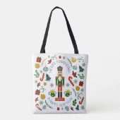 Merry Christmas Nutcracker kundenspezifische Monog Tasche (Rückseite)