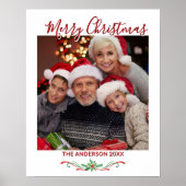 Merry Christmas One Photo Custom  Poster (Vorne)