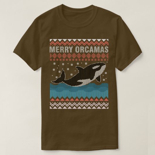 Merry Christmas Orca Whale Ugly Christmas as Boy a T-Shirt (Design vorne)