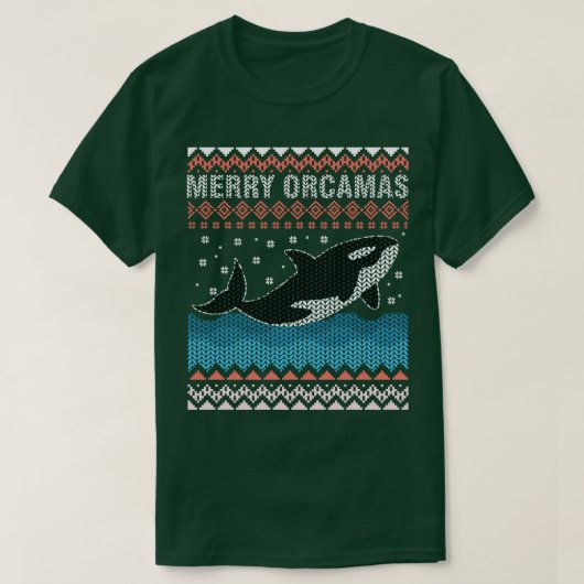 Merry Christmas Orca Whale Ugly Christmas as Boy a T-Shirt (Design vorne)