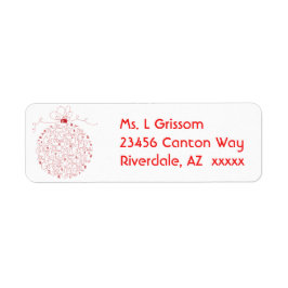 Merry Christmas Ornament Address Labels