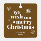 Merry Christmas ornament Aus Metall (Rückseite)