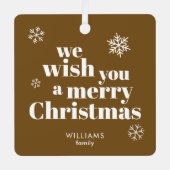 Merry Christmas ornament Aus Metall (Vorderseite)