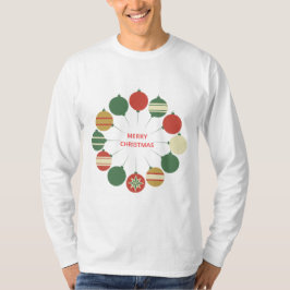 Merry Christmas Ornament Circle – Vintage Holiday  T-Shirt