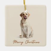 Merry Christmas Ornament Custom Dog Photo (Vorderseite)