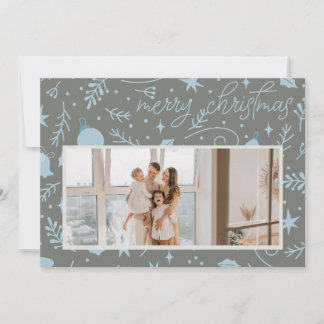 MERRY CHRISTMAS ORNAMENT CUSTOMIZABLE FERIENKARTE EINLADUNG