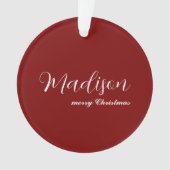 merry Christmas Ornament Featuring Your Name (Vorderseite)