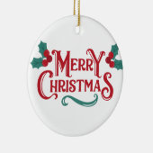 Merry Christmas Ornament | Personalized Keepsake (Rechts)