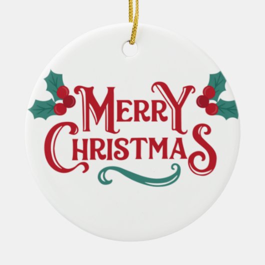 Merry Christmas Ornament | Personalized Keepsake  (Vorne)