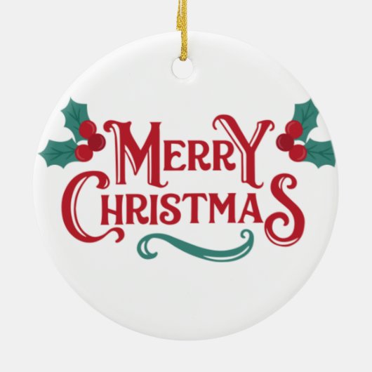 Merry Christmas Ornament | Personalized Keepsake (Hinten)