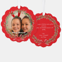 Merry Christmas Ornament Photo Card