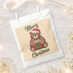 Merry Christmas - Ourson und Weihnachtsgeschenk Geschenktütchen