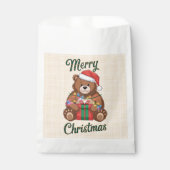 Merry Christmas - Ourson und Weihnachtsgeschenk Geschenktütchen (Vorderseite)